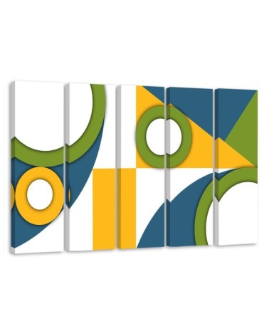 Children's room painting for wall - Geometric shapes abstract | FEEBY