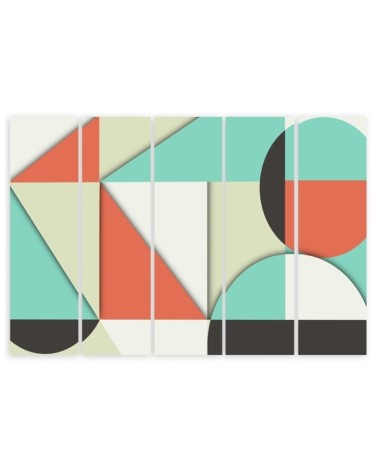 Leinwandbild - Geometrische Abstraktionsformen | Feeby