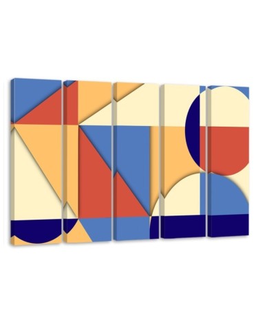 Canvas print for children's room - Multicolored Geometric Abstract Shapes | FEEBY