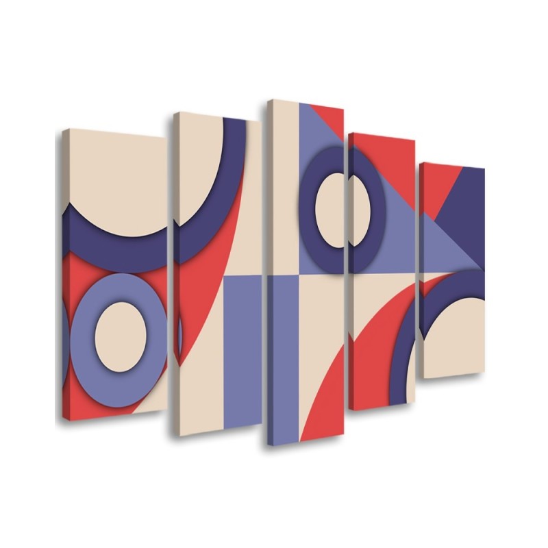 Wandbild für Wohnzimmer - Geometrische Abstraktionsformen | Feeby