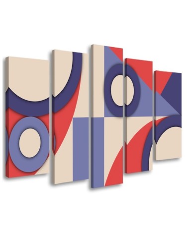 Wandbild für Wohnzimmer - Geometrische Abstraktionsformen | Feeby