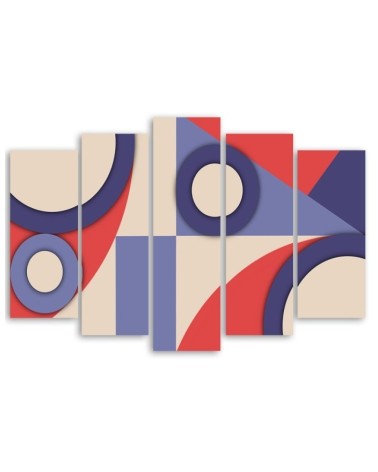 Wandbild für Wohnzimmer - Geometrische Abstraktionsformen | Feeby