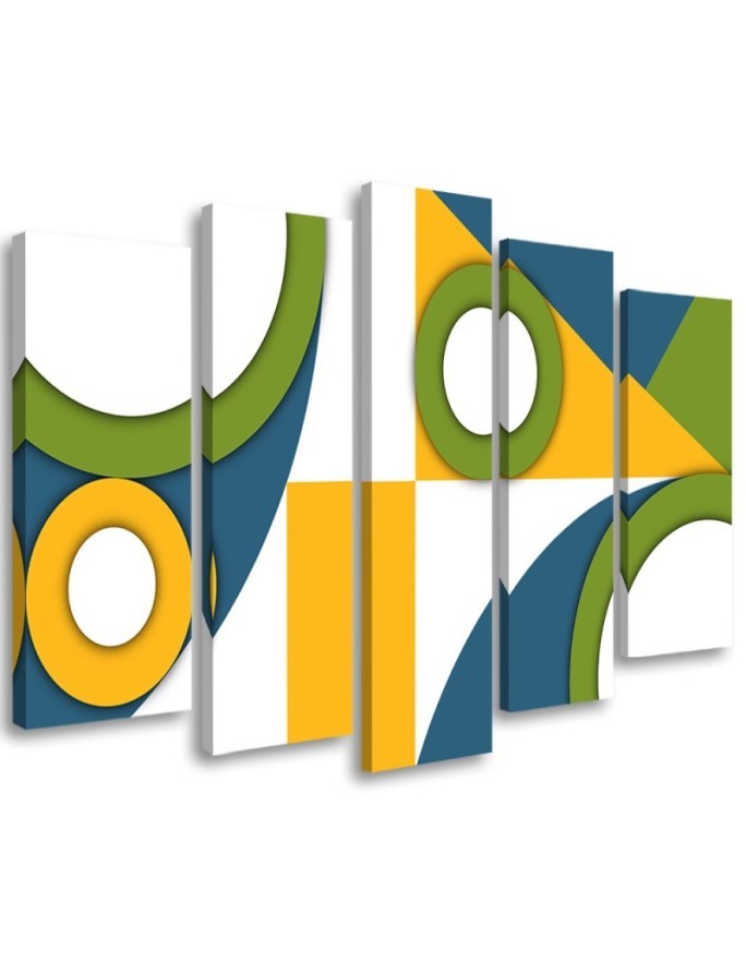 Modernes Wandbild - Geometrische Abstraktionsformen | Feeby