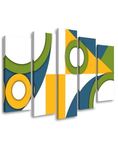 Modernes Wandbild - Geometrische Abstraktionsformen | Feeby