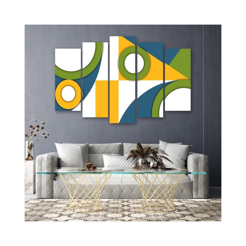 Modernes Wandbild - Geometrische Abstraktionsformen | Feeby