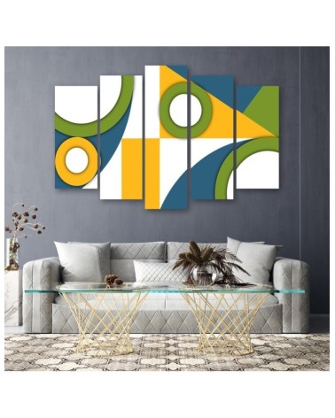 Modernes Wandbild - Geometrische Abstraktionsformen | Feeby