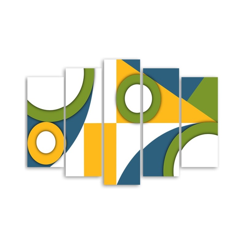 Modernes Wandbild - Geometrische Abstraktionsformen | Feeby