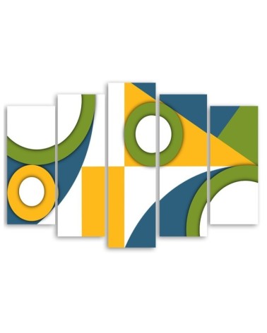 Modernes Wandbild - Geometrische Abstraktionsformen | Feeby