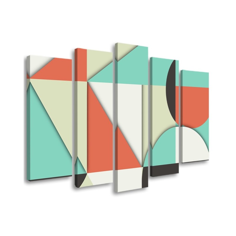 Dekoratives Leinwandbild - Geometrische Abstraktionsformen | Feeby