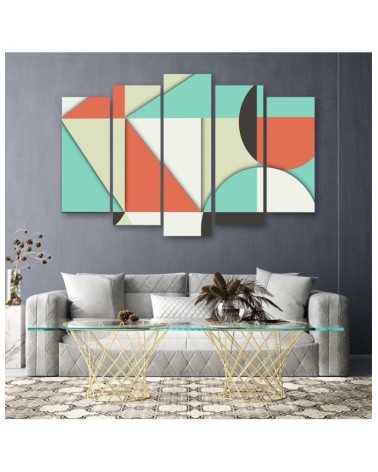 Dekoratives Leinwandbild - Geometrische Abstraktionsformen | Feeby