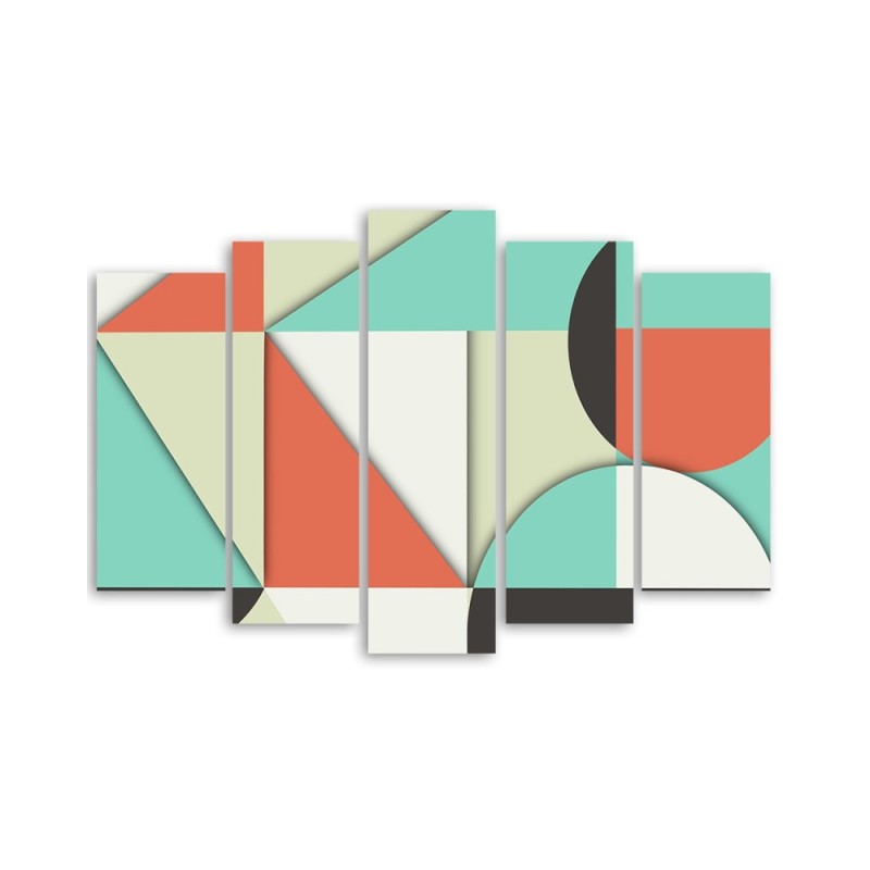 Dekoratives Leinwandbild - Geometrische Abstraktionsformen | Feeby