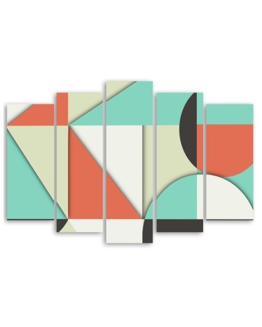 Dekoratives Leinwandbild - Geometrische Abstraktionsformen | Feeby