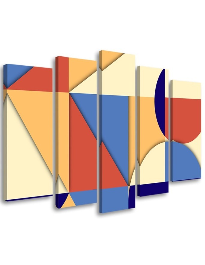 Leinwandbild - Geometrische Abstraktionsformen | Feeby