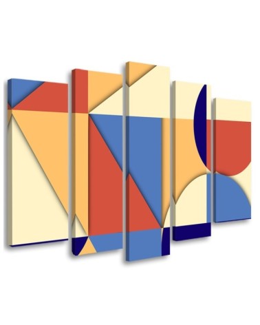 Leinwandbild - Geometrische Abstraktionsformen | Feeby