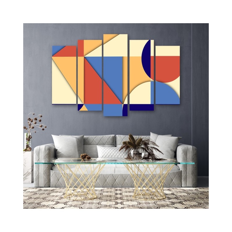 Leinwandbild - Geometrische Abstraktionsformen | Feeby