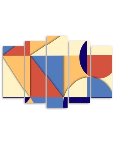 Leinwandbild - Geometrische Abstraktionsformen | Feeby