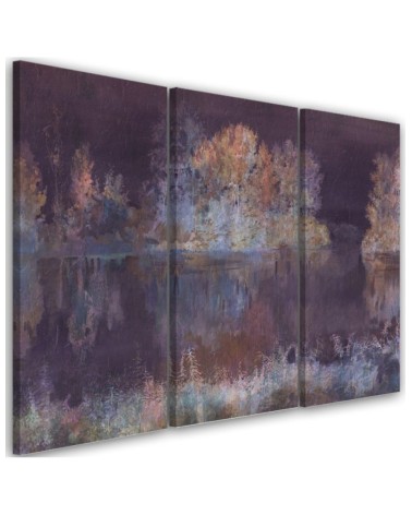 Large wall art painting for living room - Lake view | FEEBY