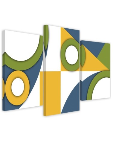 Children's room Canvas painting for wall - Geometric shapes abstract | FEEBY