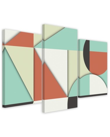 Children's room Canvas painting for wall - Geometric shapes abstract | FEEBY