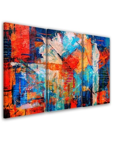 Canvas print - Orange abstract hand painted | FEEBY