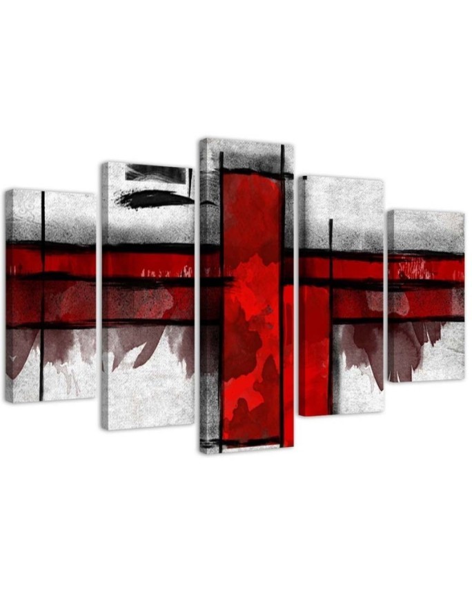 Modernes Wandbild - Rote Abstraktion | Feeby