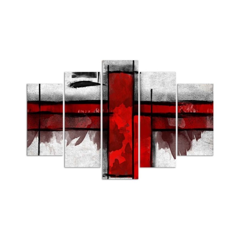 Modernes Wandbild - Rote Abstraktion | Feeby