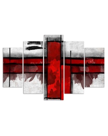 Modernes Wandbild - Rote Abstraktion | Feeby