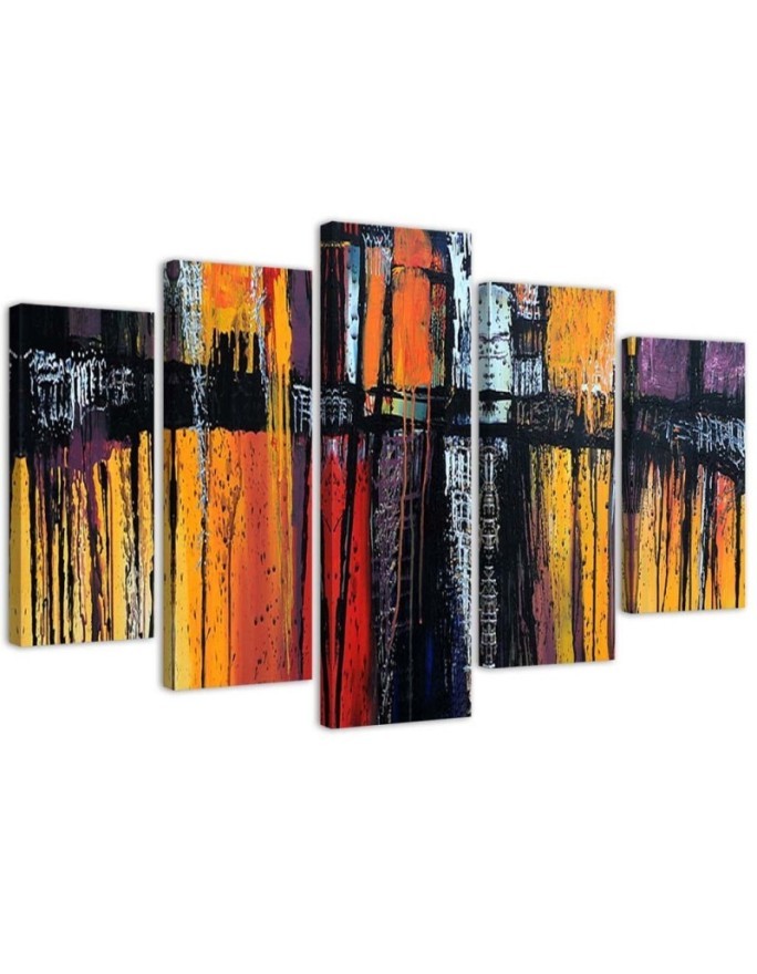 Leinwandbild - Abstraktion Farbiges Acryl | Feeby