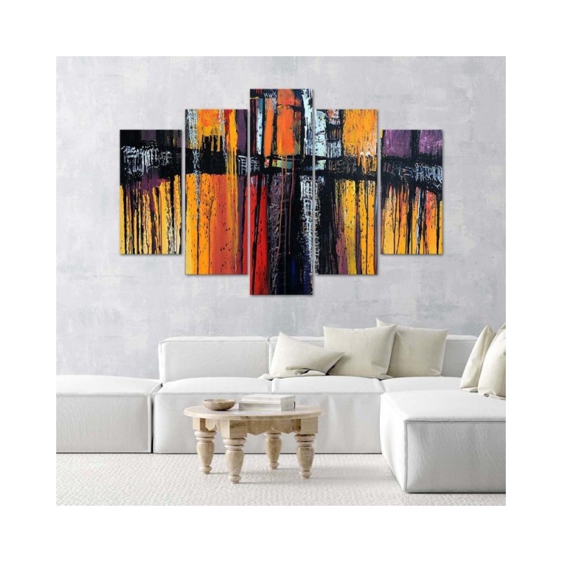 Leinwandbild - Abstraktion Farbiges Acryl | Feeby