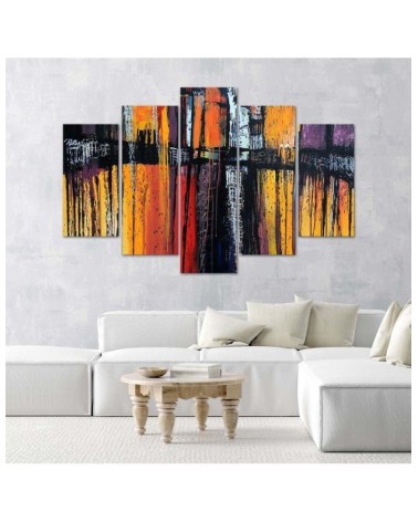 Leinwandbild - Abstraktion Farbiges Acryl | Feeby