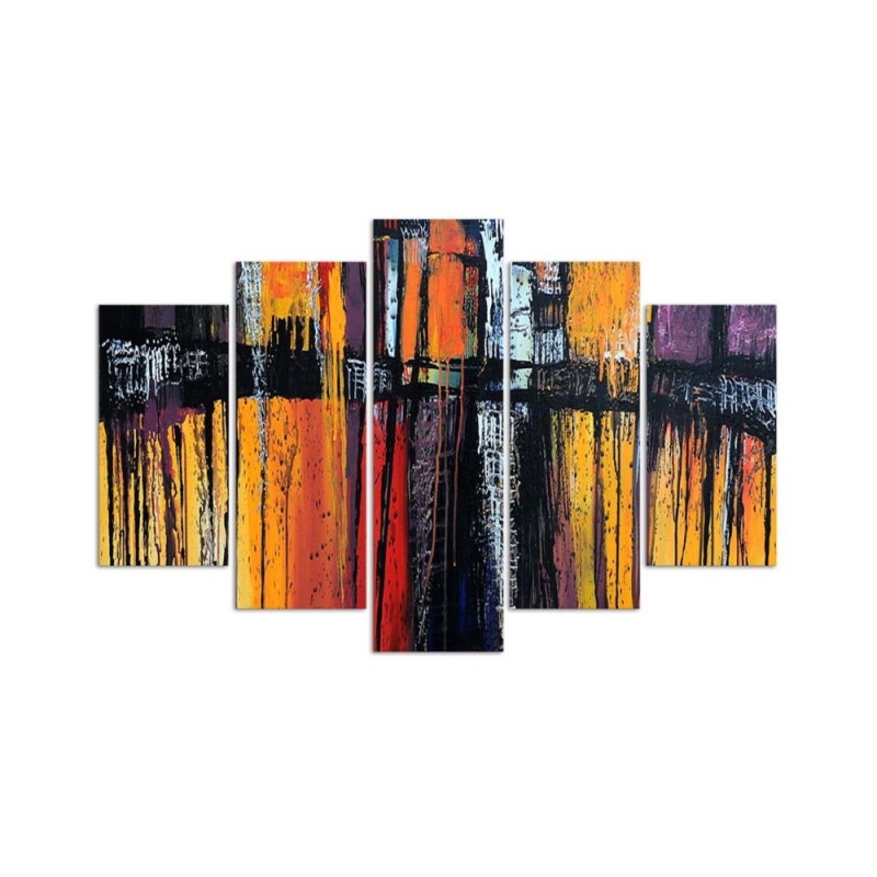 Leinwandbild - Abstraktion Farbiges Acryl | Feeby