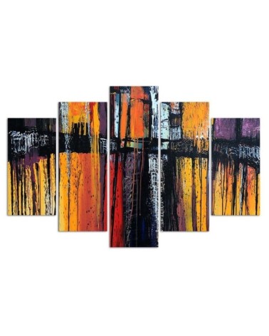 Leinwandbild - Abstraktion Farbiges Acryl | Feeby