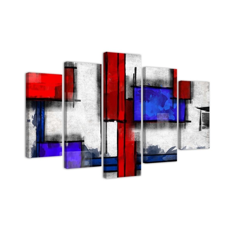 Wandbild für Wohnzimmer - Geometrische Abstraktion | Feeby