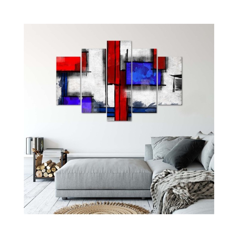 Wandbild für Wohnzimmer - Geometrische Abstraktion | Feeby