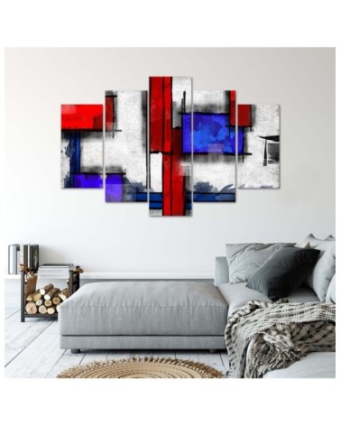 Wandbild für Wohnzimmer - Geometrische Abstraktion | Feeby