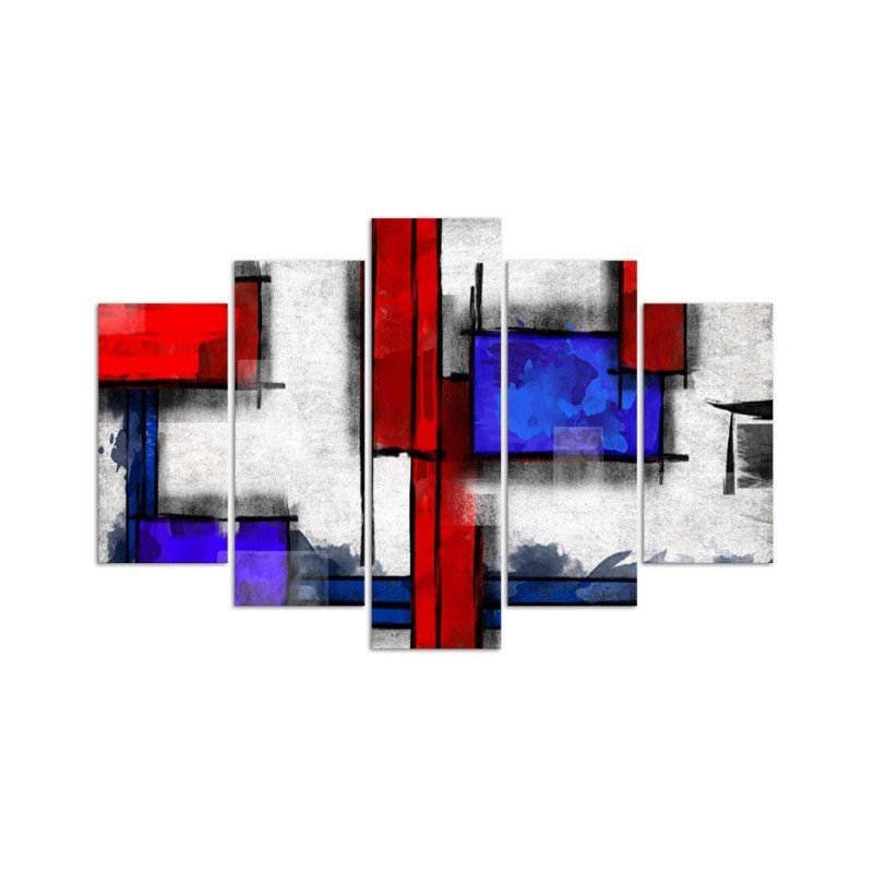 Wandbild für Wohnzimmer - Geometrische Abstraktion | Feeby