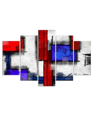 Wandbild für Wohnzimmer - Geometrische Abstraktion | Feeby