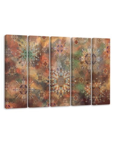 Colourful Canvas paintings for the wall - Mosaic of stars | FEEBY