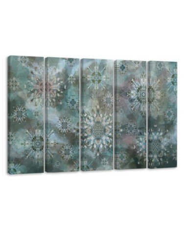 Beautiful paintings for wall 5 parts - Mosaic turquoise | FEEBY