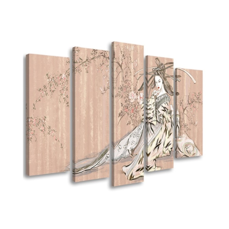 Bild auf Leinwand - Traditioneller japanischer Geisha | Feeby