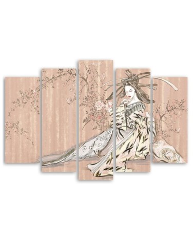 Bild auf Leinwand - Traditioneller japanischer Geisha | Feeby