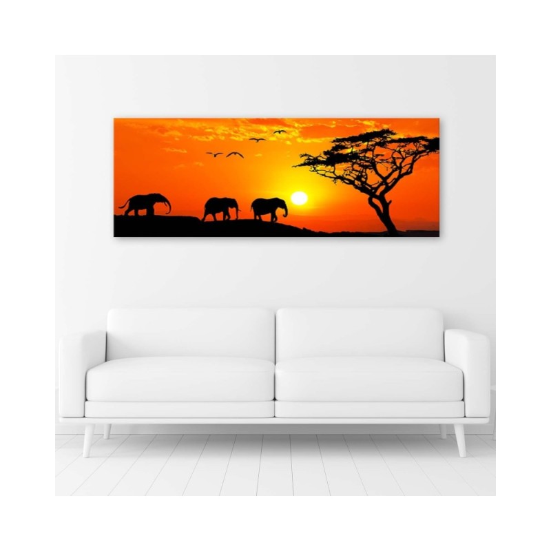 Bild auf Leinwand - Panorama der Savanne in Afrika | Feeby