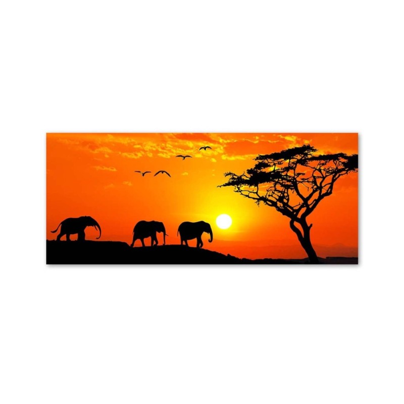 Bild auf Leinwand - Panorama der Savanne in Afrika | Feeby