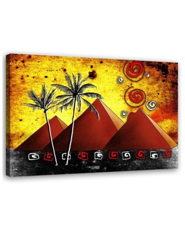 Wall art decoration painting - African landscape pyramids | FEEBY