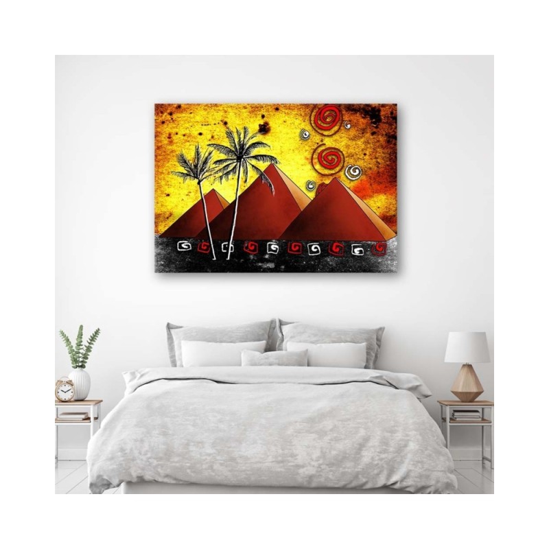 Wandbild für Wohnzimmer - Ägyptische Pyramiden | Feeby