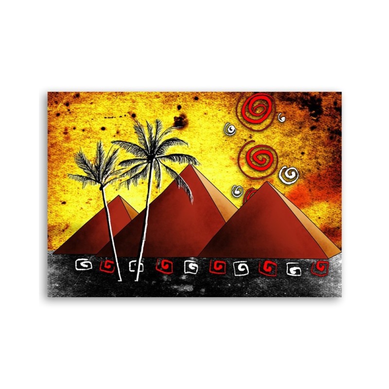 Wandbild für Wohnzimmer - Ägyptische Pyramiden | Feeby