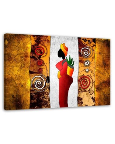 Colourful painting for living room, bedroom - African woman | FEEBY