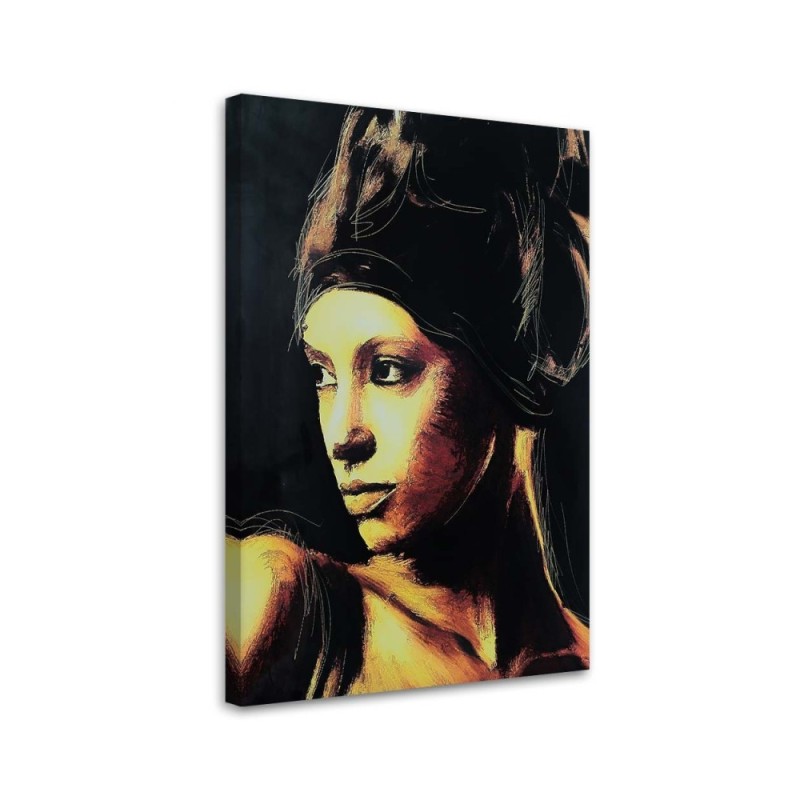 Modernes Wandbild - Frau schaut in die Ferne | Feeby