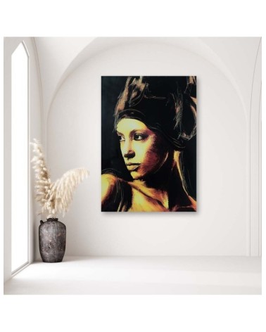 Modernes Wandbild - Frau schaut in die Ferne | Feeby