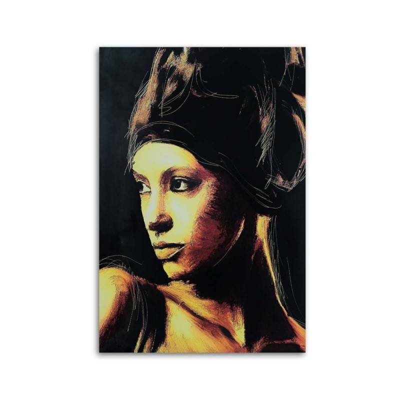 Modernes Wandbild - Frau schaut in die Ferne | Feeby